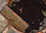 Security foot bath and scrape dirty