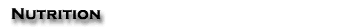 Nutrition